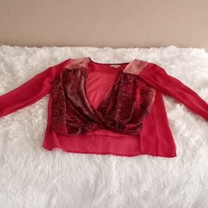 Sheer berry or coral top